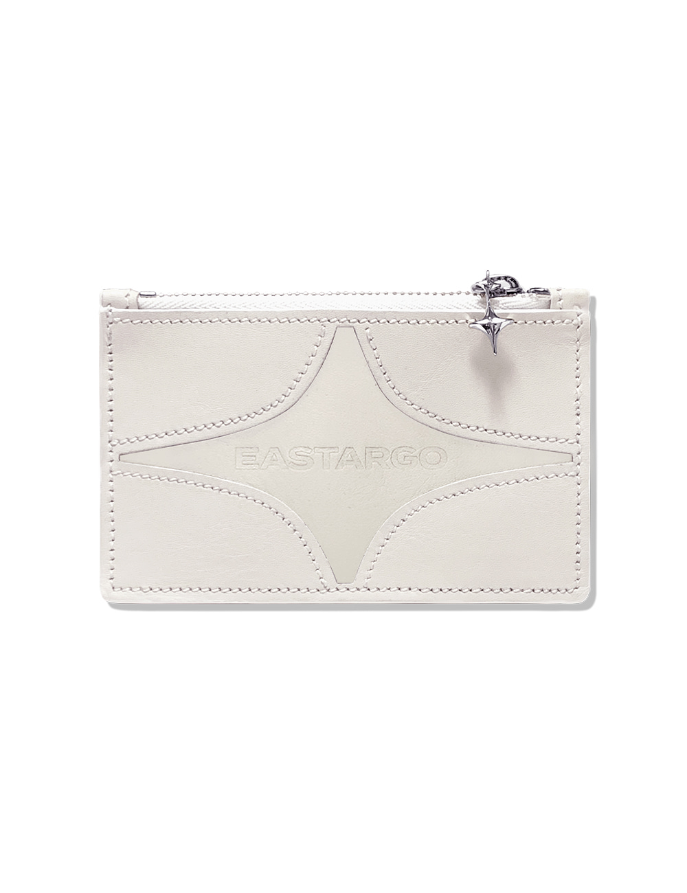 DOUBLE STING ZIPPER WALLET IVORY WHITE
